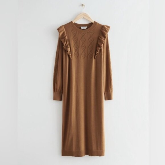 & Other Stories Knit Ruffle Dress sz Small - Picture 1 of 4